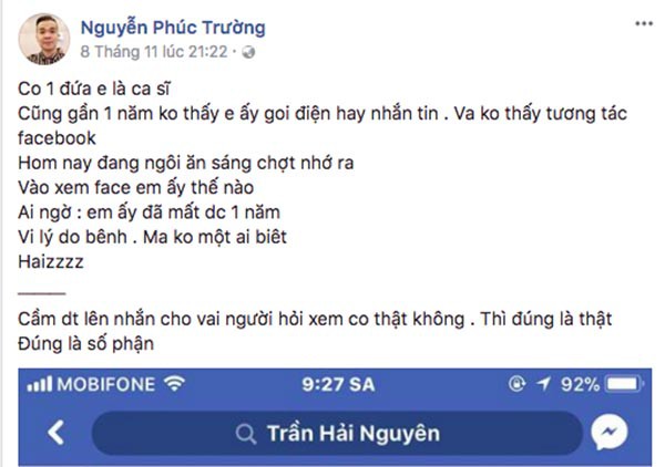 Giới nghệ sĩ Việt bất ngờ với tin nam ca sĩ đình đám đã qua đời từ năm 2016 - Ảnh 1.