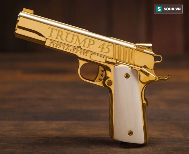 Cabot Guns TRUMP 45 - Súng lục phủ vàng chào mừng vị Tổng thống thứ 45 của Hoa Kỳ - Ảnh 1.