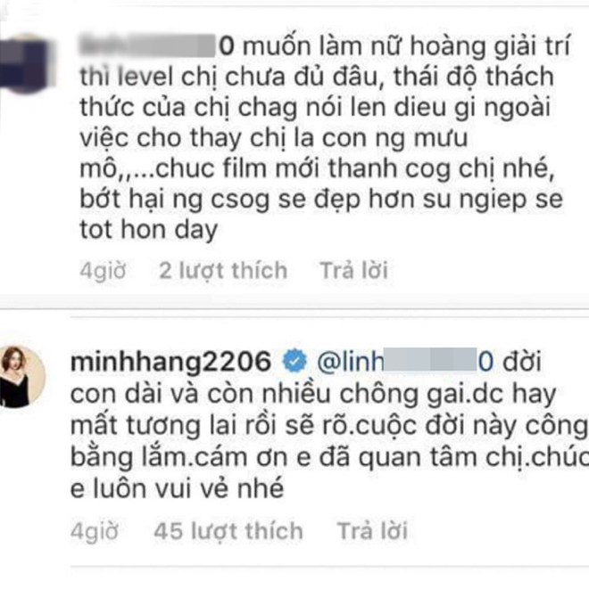 Minh Hằng đáp trả anti-fan khi bị nghi ngờ tạo sóng gió để chiếm ngôi Nữ hoàng giải trí - Ảnh 3.