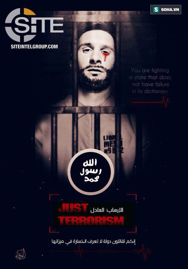 Ra áp phích hình Messi mắt nhỏ máu khóc trong nhà tù, ISIS đe dọa World Cup 2018 - Ảnh 2.