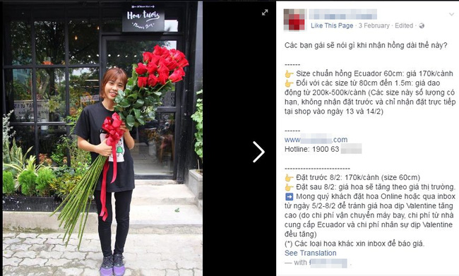 Cành hồng đỏ cao bằng một cô gái giá 500.000 gây sốt mùa Valentine năm nay - Ảnh 2.