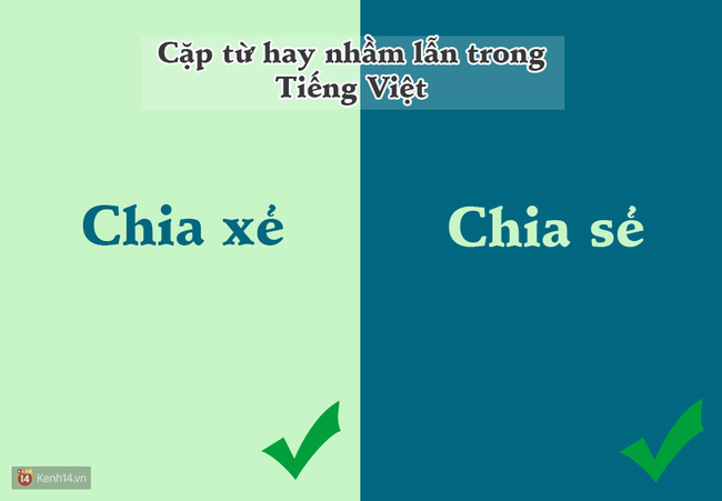 10 cặp từ ai cũng hay bị lẫn lộn trong Tiếng Việt - Ảnh 1.