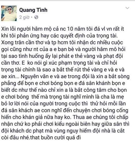 Cầu thủ Cần Thơ ‘năn nỉ’ còi Vàng Việt Nam bắt công tâm - Ảnh 1.