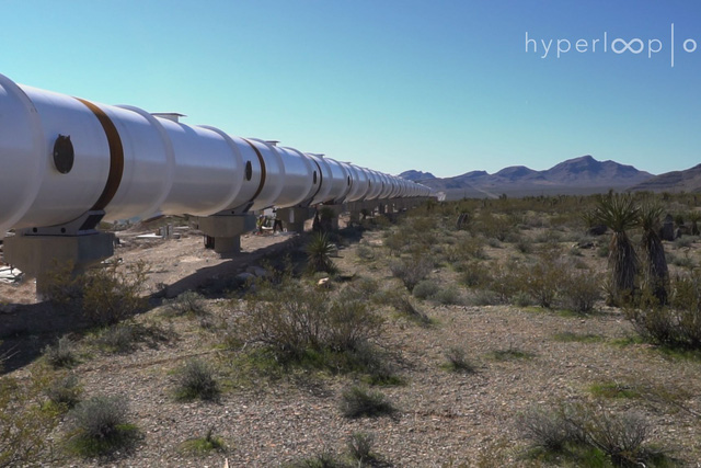 Ngắm nhìn đường tàu Hyperloop thử nghiệm tại sa mạc Nevada - Ảnh 1.