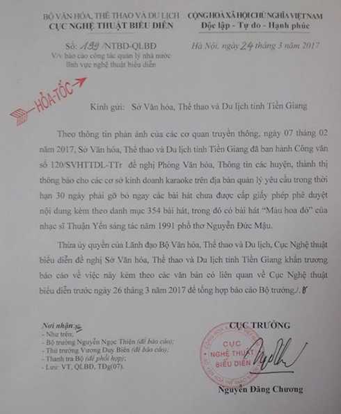 Vợ nhạc sĩ Thuận Yến bất ngờ khi bài hát “Màu hoa đỏ” bị cấm - Ảnh 1.