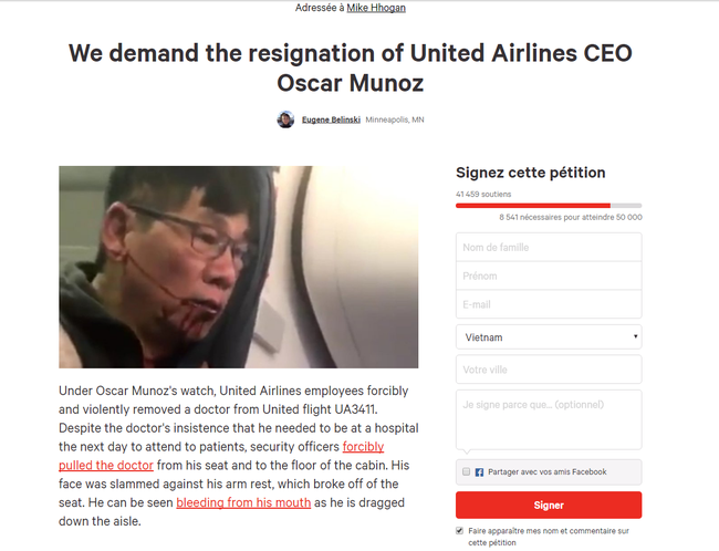 Hơn 40.000 người ký tên yêu cầu CEO của hãng United Airlines từ chức - Ảnh 1.