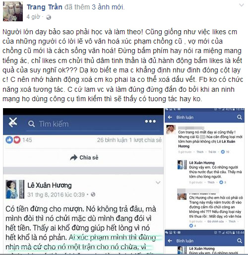 Trang Trần tung bằng chứng tố nghệ sĩ Xuân Hương nói dối - Ảnh 1.