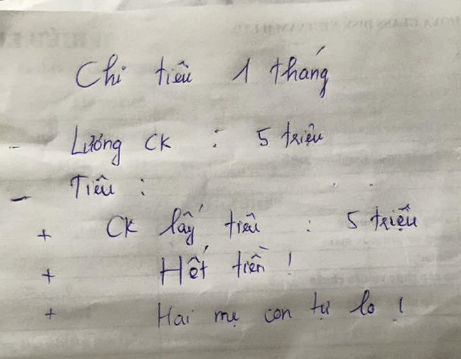 Bảng chi tiêu gây sốc của gia đình chồng lương 5 triệu một mình tiêu hết, vợ tự xoay xở nuôi 2 con - Ảnh 1.