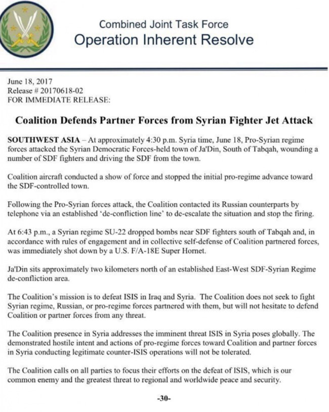 Mỹ bắn hạ chiến đấu cơ Syria, cuộc chiến xí phần bắt đầu khốc liệt - Ảnh 2.