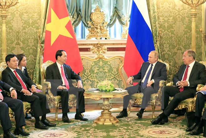 Chủ tịch nước Trần Đại Quang hội đàm với Tổng thống Nga Putin - Ảnh 1.
