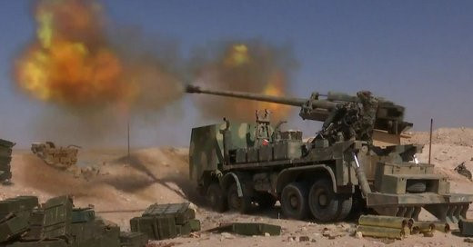 Pháo tự hành tung hoành trên chiến trường Syria - Ảnh 1.