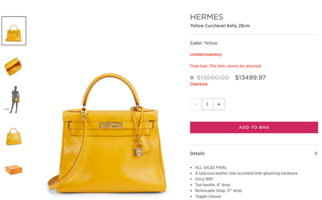  Lần đầu tiên túi Hermes Birkin và Kelly được bán giảm giá, mà lại còn giảm hẳn 0.03 USD!  - Ảnh 2.