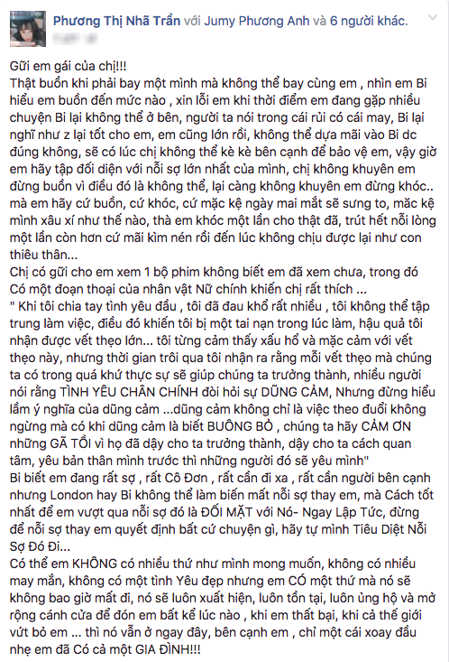 Nhã Phương mượn em gái viết tâm thư chia tay Trường Giang? - Ảnh 1.