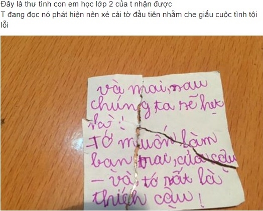 Không thể tin vào mắt mình những bức thư tình tiểu học thời nay - Ảnh 1.