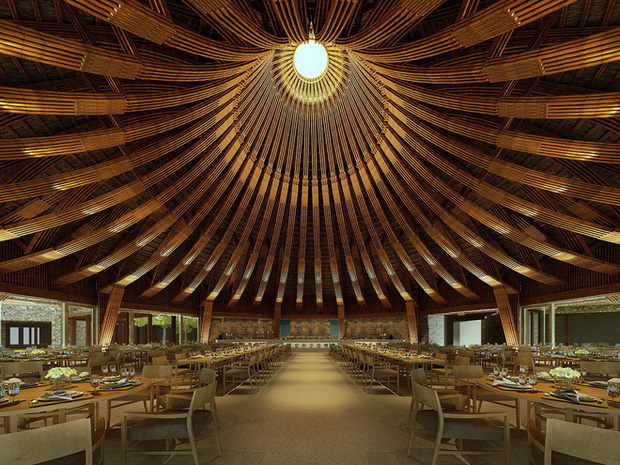 Nhà hàng hình nón làm từ 150.000 cây tre ở Kim Bôi khiến tạp chí kiến trúc Mỹ hết lời khen ngợi - Ảnh 1.