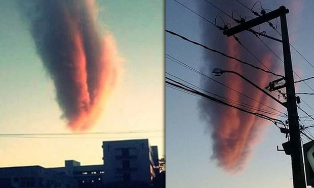 Xuất hiện đám mây kỳ lạ trên bầu trời Brazil, người dân nháo nhào chia sẻ hình ảnh trên mạng xã hội - Ảnh 1.