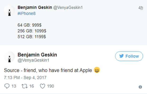 Lộ giá bán iPhone 8 cao ngất ngưởng, mức giá chưa từng có trong lịch sử Apple - Ảnh 1.
