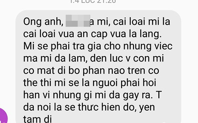 Công an truy tìm người nhắn tin dọa sẽ cho vợ con nhà báo mất bộ phận trên cơ thể - Ảnh 1.