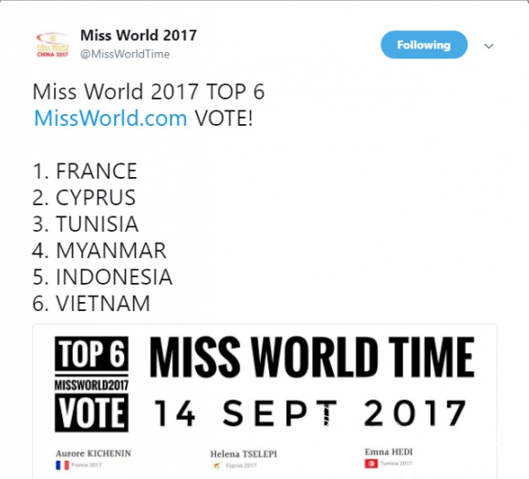 Chưa đi thi, HH Đỗ Mỹ Linh đã lọt top người đẹp được yêu thích nhất tại Miss World 2017  - Ảnh 1.