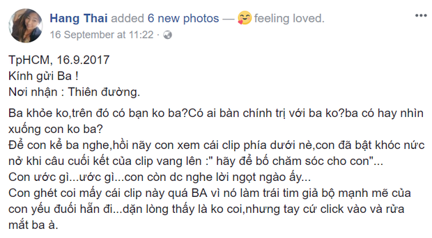 Cay mắt với bức thư con gái gửi ba nơi thiên đường và cuốn cẩm nang dùng điện thoại cho mẹ - Ảnh 1.