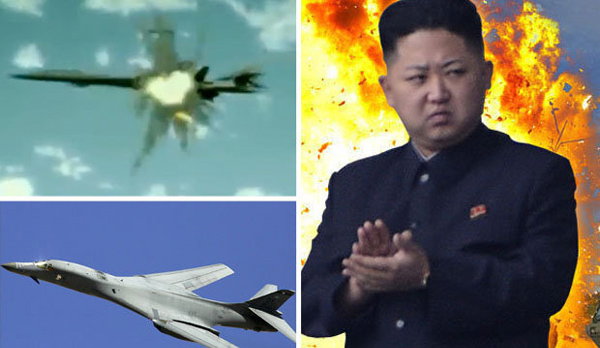 Triều Tiên tung ảnh dọa bắn cháy tàu sân bay Mỹ - Ảnh 1.
