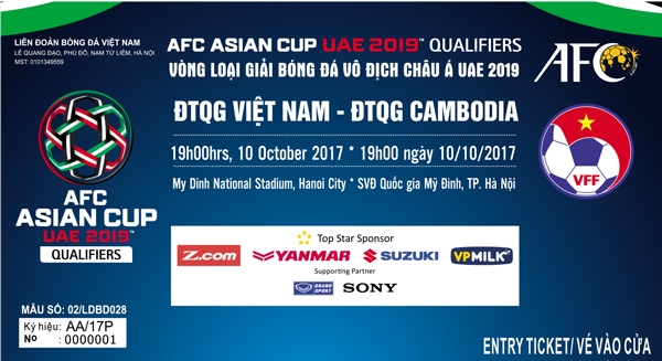Từ ngày 7.10 sẽ bán vé xem trận tuyển Việt Nam - Campuchia - Ảnh 1.