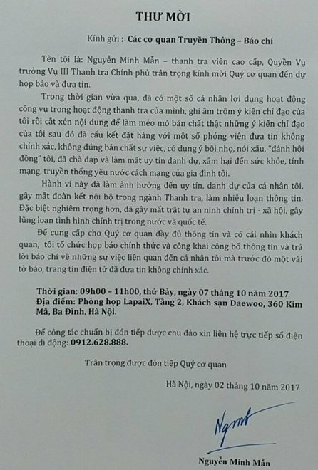 Ông Nguyễn Minh Mẫn họp báo vụ bị cho là dạy cách bịt thông tin - Ảnh 1.