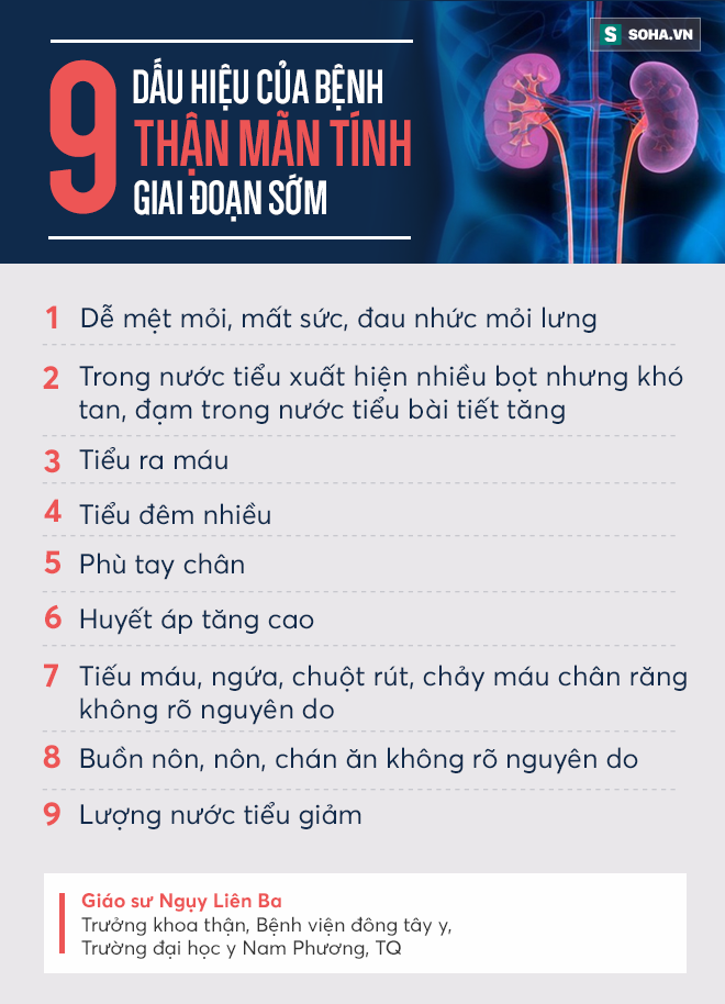 [Đọc nhanh] 9 dấu hiệu cảnh báo sớm bệnh thận, ai cũng cần biết để đề phòng - Ảnh 2.