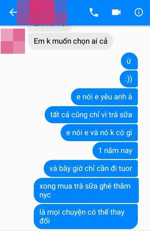  Chỉ vì một ly trà sữa, chàng trai Hà Nội bị người yêu cắm sừng để ngả vào lòng người cũ - Ảnh 1.