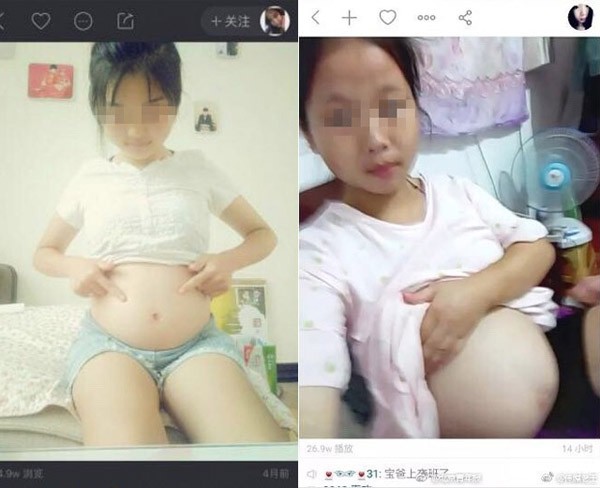 Các bé gái Trung Quốc rầm rộ livestream, đăng ảnh bụng bầu vượt mặt gây tranh cãi - Ảnh 1.