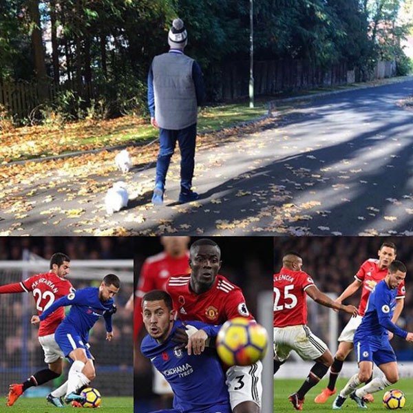 Sao Chelsea dắt chó đi dạo để trêu tức cầu thủ Man Utd - Ảnh 1.
