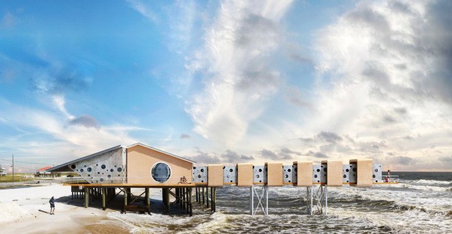 Lấy cảm hứng từ thảm họa thiên nhiên, vị kiến trúc sư này đã tạo ra những ngôi nhà ven biển có thiết kế vô cùng độc đáo - Ảnh 1.