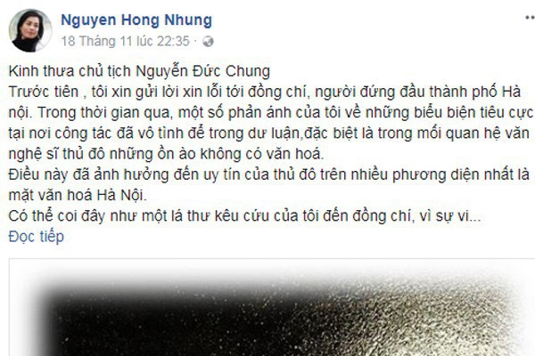 Chủ tịch HN yêu cầu xem xét đơn đăng facebook của vợ Xuân Bắc - Ảnh 1.