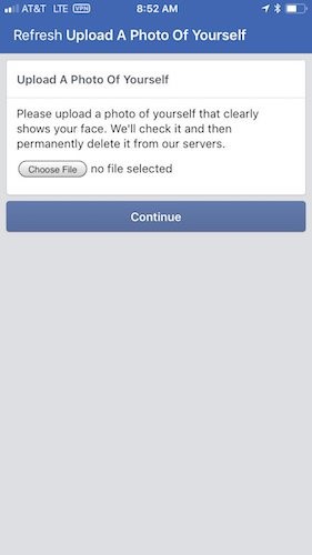 Facebook sẽ bắt người dùng xác nhận bằng ảnh chân dung - Ảnh 1.