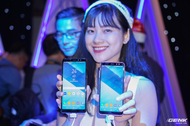 Bộ đôi Samsung Galaxy A8 (2018) và Galaxy A8+ (2018) chính thức ra mắt tại thị trường Việt Nam: Màn hình vô cực giống dòng S cao cấp, trang bị camera selfie kép, giá từ 10.990.000 đồng - Ảnh 1.