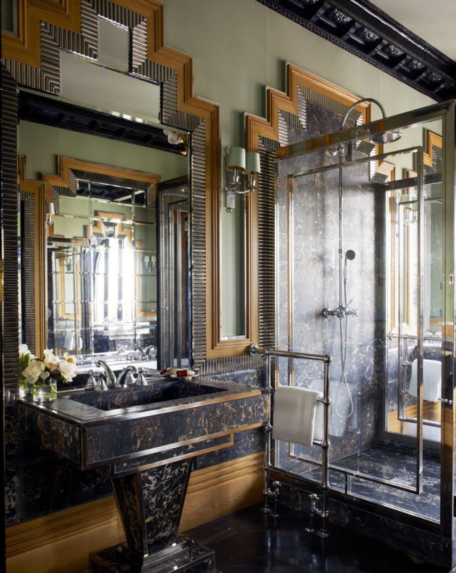 Phòng tắm nhỏ đẹp ấn tượng với 3 kiểu trang trí theo phong cách Art Deco - Ảnh 14.