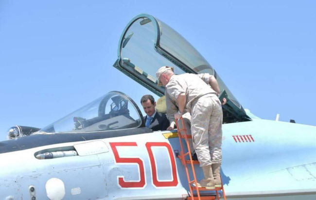 Tổng thống Syria cưỡi chiến đấu cơ Su-35 Nga - Ảnh 16.