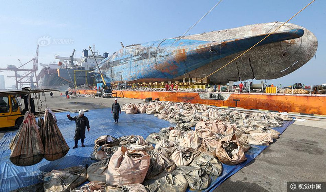 Những di vật được tìm thấy trong xác phà Sewol sau 3 năm chìm dưới đáy đại dương - Ảnh 3.