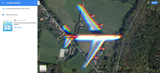 Hình ảnh hiếm có: bằng vệ tinh, Google Maps chụp được cảnh một chiếc máy bay đang lơ lửng giữa trời - Ảnh 3.