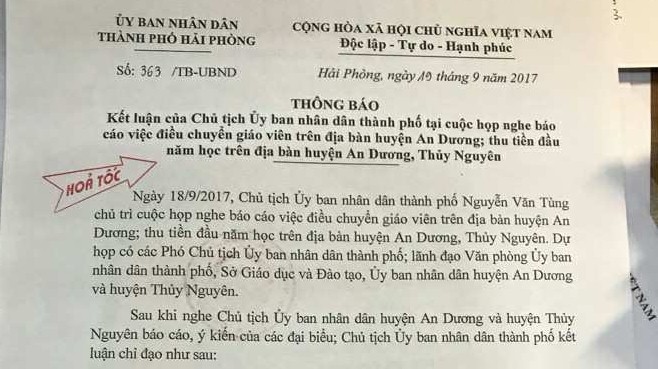 Cô giáo nghi uống thuốc ngủ: Hải Phòng không cho chuyển trường - Ảnh 1.