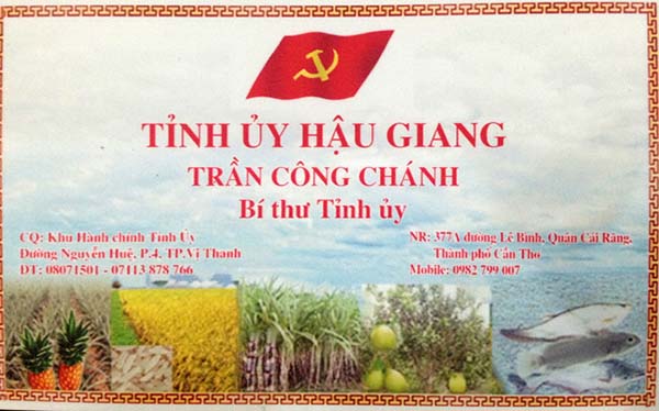 Tấm danh thiếp đặc biệt của Bí thư Hậu Giang - Ảnh 2.