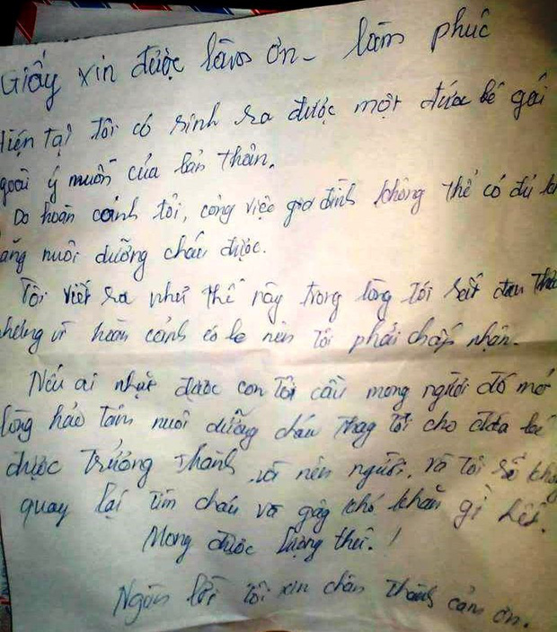 Mẹ bỏ rơi con gái 2 tháng tuổi cùng lá thư xin mọi người làm ơn làm phúc, nhiều gia đình mong được nhận nuôi - Ảnh 2.