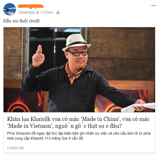  Giữa tâm bão “khăn Việt” hay “khăn Tàu”, cửa hàng lụa Khaisilk lặng lẽ đóng cửa Fanpage  - Ảnh 3.