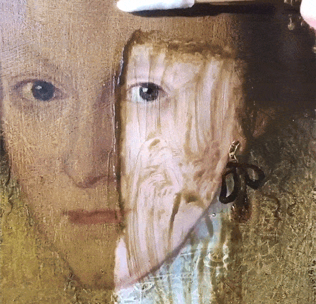 Khám phá bí ẩn của bức tranh cổ chỉ được hiện ra khi tẩy lớp màu trên cùng - Ảnh 3.