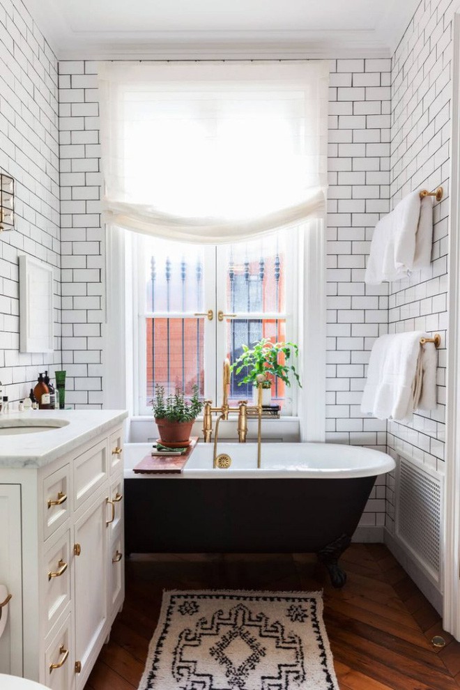 Phòng tắm nhỏ đẹp ấn tượng với 3 kiểu trang trí theo phong cách Art Deco - Ảnh 3.