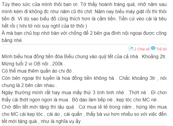 Chị em xôn xao câu hỏi: Mừng tuổi cho bố mẹ chồng bao nhiêu là đủ? - Ảnh 3.