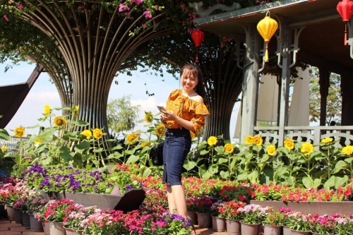 Du khách thích thú thăm đường hoa hơn 5 tỷ bên sông Đồng Nai - Ảnh 4.