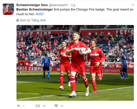 Schweinsteiger ghi bàn sau 17 phút ra mắt Chicago Fire - Ảnh 4.