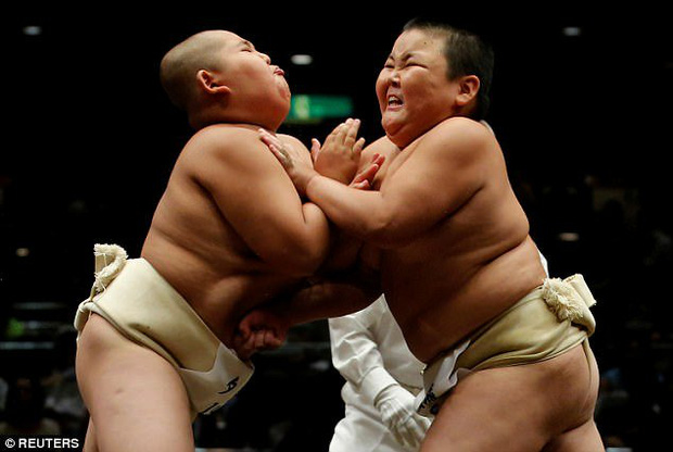 Xem trẻ em Nhật đấu võ sumo rèn tính can đảm - Ảnh 5.