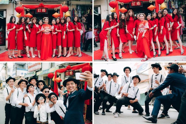 Dàn bê tráp theo phong cách ‘bến Thượng Hải’ của cô dâu người Việt gốc Hoa gây sốt mạng xã hội - Ảnh 7.